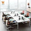 6 person workstation computer office reception desk