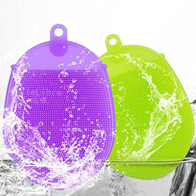 

BS03 Wholesale Back Wash Silicone Scrubber Shower Body Scrub Brush Set Bath Sponge for Baby Adult