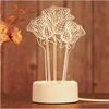 3D Colorful Rose Lamp LED USB 3D Light Colorful Table Lamp New Strange Visual Adult Night Light for Valentine's Day