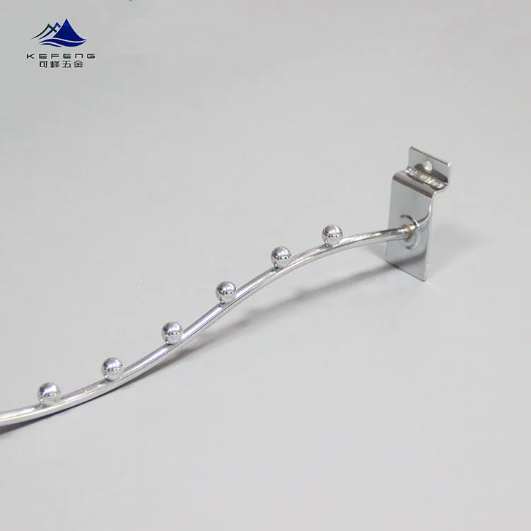 
Slatwall metal panel single display hook with beads 