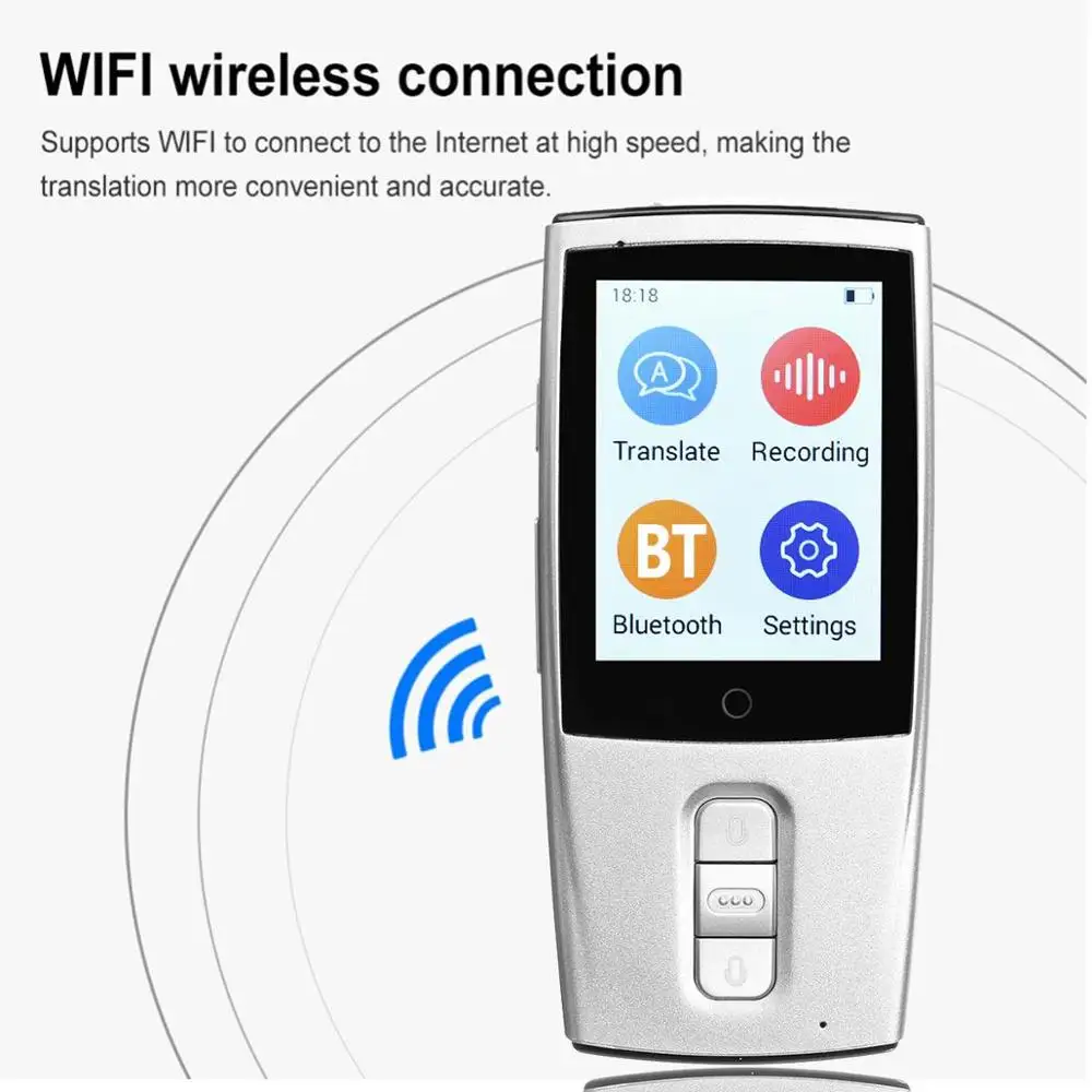 

Portable Smart Voice Translator Two-Way Real Time WiFi 43 Languages Instant Traductor Translation for Learning Meeting Business