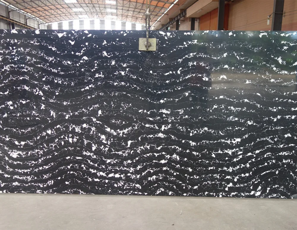 
Vemy Manufacturer ,artificial Quartz Slabs,black Quartz For residential Countertop 