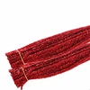 Factory Wholesale Interesting Red 12 Inch Glitter Creative Arts Chenille Stems Pipe Cleaners For DIY