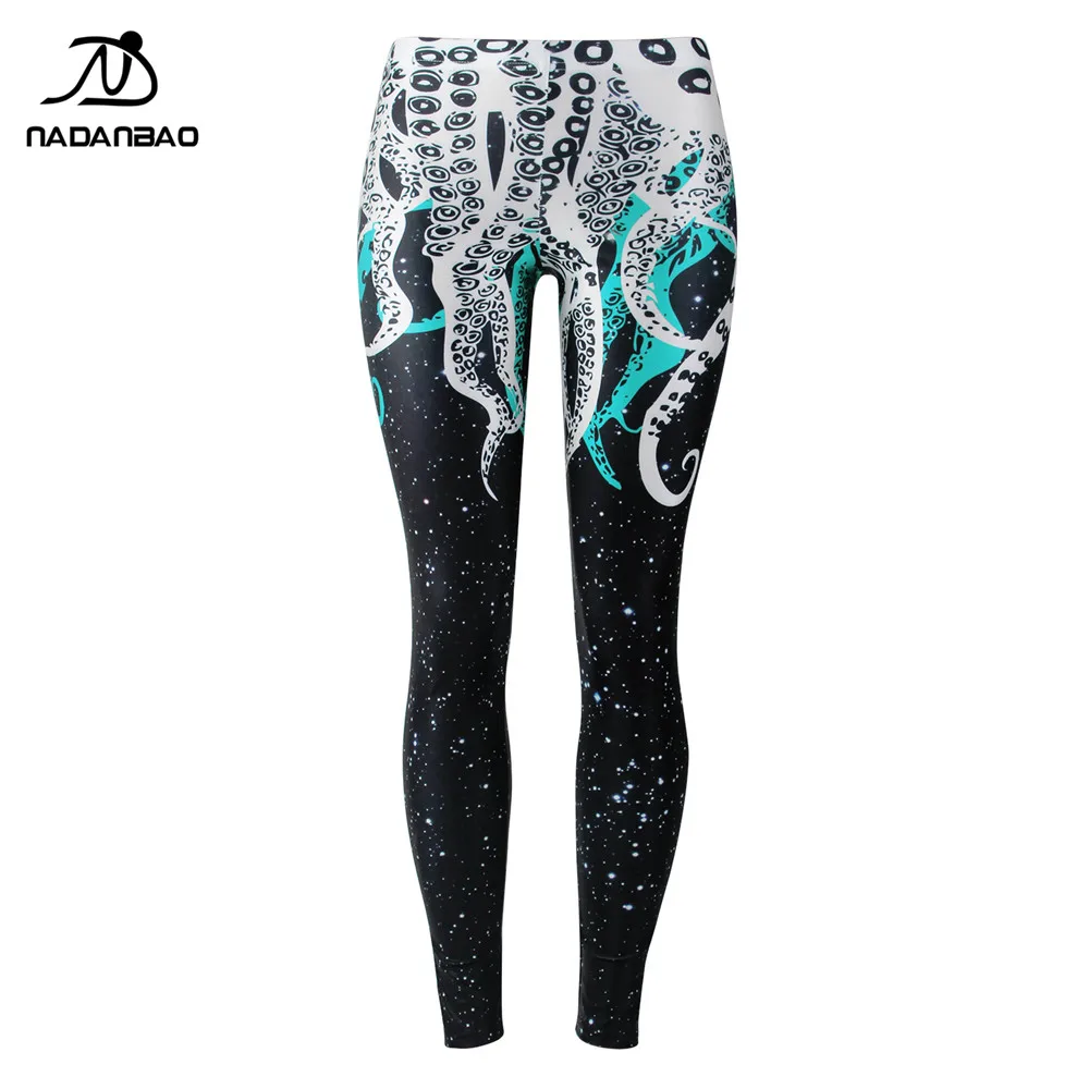 

Yoga leggings octopus printed elastic Girl fitness gym pants, As picture