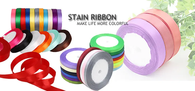 25 yards/roll 6mm Single Face Satin Ribbon Wholesale gift packing Christmas 