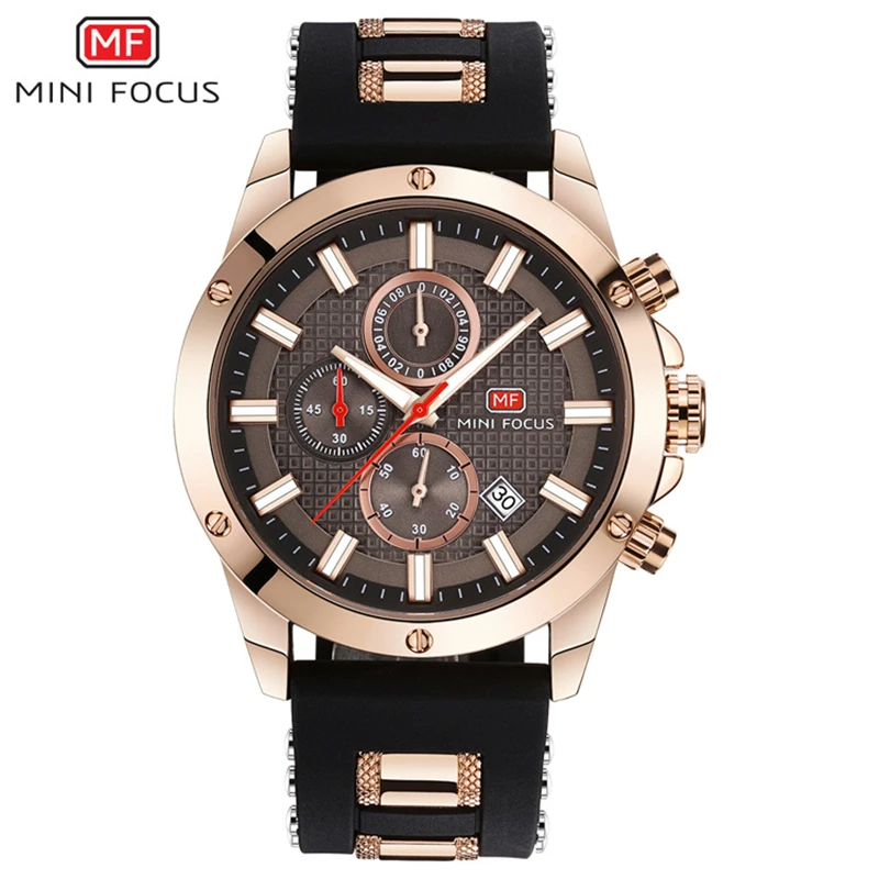 

Original Mini Focus MF0089G Men's Wrist Watches Military Army Chronograph Date Quartz Clock Waterproof Sports Brand Men Watch