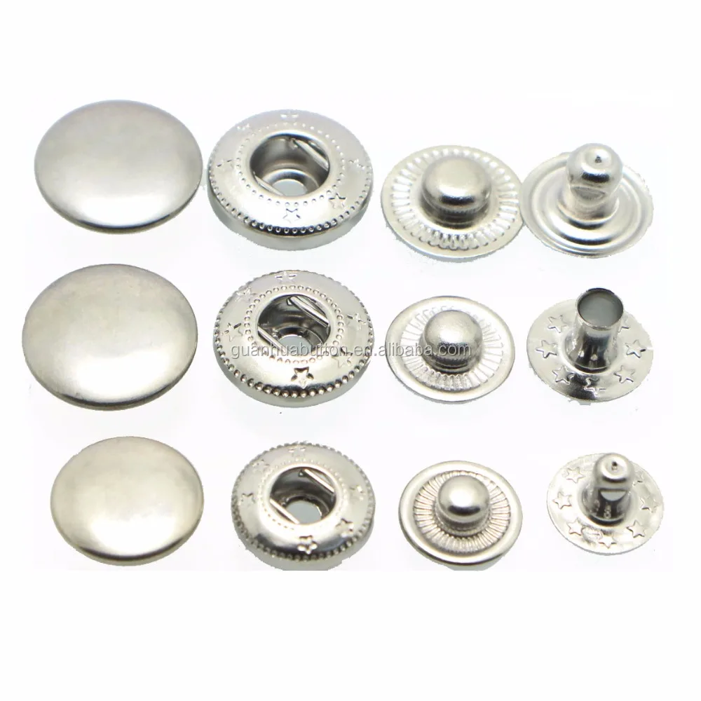 

custom VT5 VT8 484#12.5mm and  four parts press metal spring snap button for leather jacket, N/a