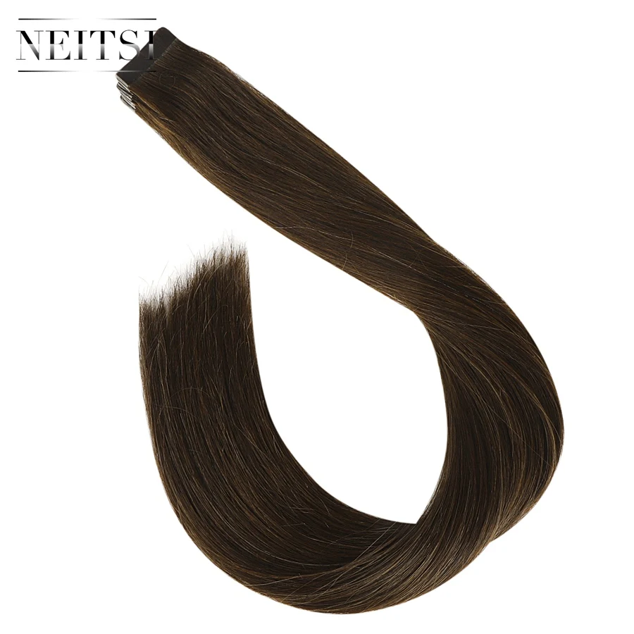 

Neitsi 20'' Slavic Tape Hair Extensions Remy Hair Human Double Face Tape Hair Extensions In Stock 4#