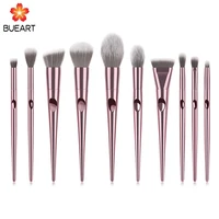 

BUEART New arrival 10 pcs Pink makeup brush sets custopm logo Makeup Brushes