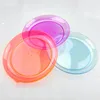 Elegant Disposable Color Transparent Plastic Party Plate