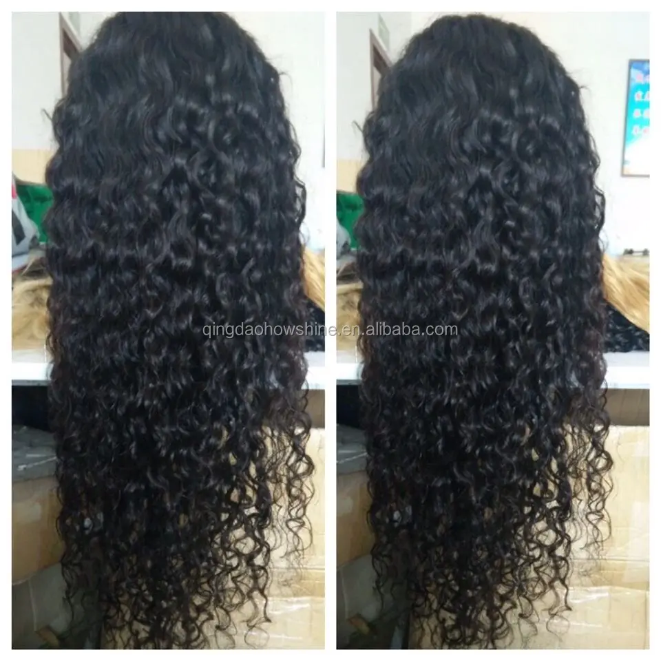 

Top Beauty Fashion Brazilian Natural Color Curly Human Hair Lace Front Wig