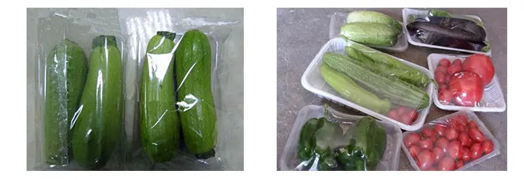 自动保鲜膜蔬菜托盘包装机