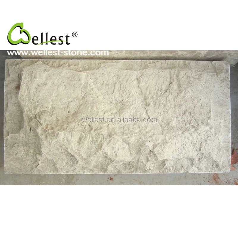 
Hot Selling China Natural Beige Color Travertine Mushroom Stone for Wall Cladding 