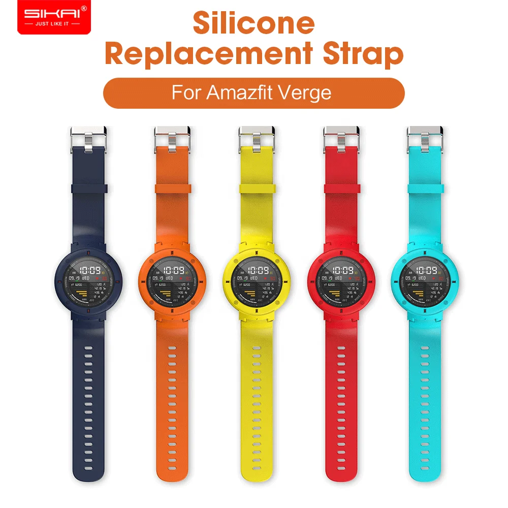 

SIKAI Silicone Watchband For Huami Amazfit Verge 3 Smartwatch High-quality Strap Replacement Bracelet For Huami Amazfit 3 band