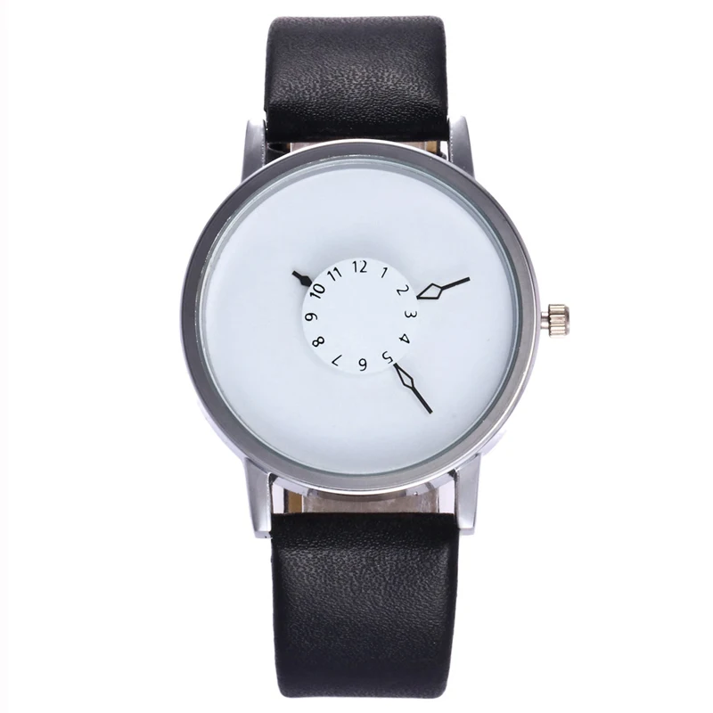 

WJ-6389 Simple Newest Turntable Personality Student Leather Watch