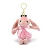 Promotional Mini Travel Souvenir Custom Plush Rabbit Bear Animal Keychain