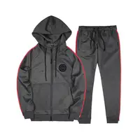 

2019 stock unique custom logo black and gray winter wear man track suit