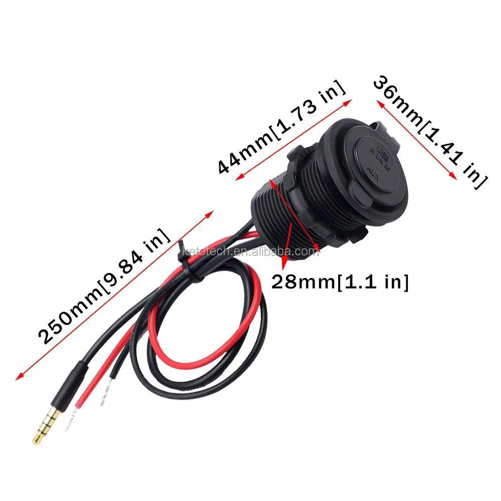 High Quality Car Audio Accessories 3.5mm Aux Socket And Usb Socket With Cable Buy Car Usb