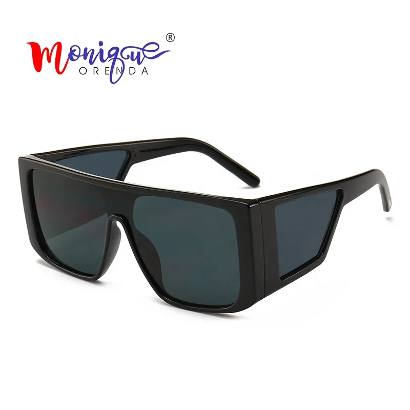 

Vintage Oversized Flat Top Sunglasses Women Luxury Brand Designer Retro Square Sun Glasses Female 2019 Newest Gafas de sol UV400, Black;yellow;pink;leopard;gold;silver