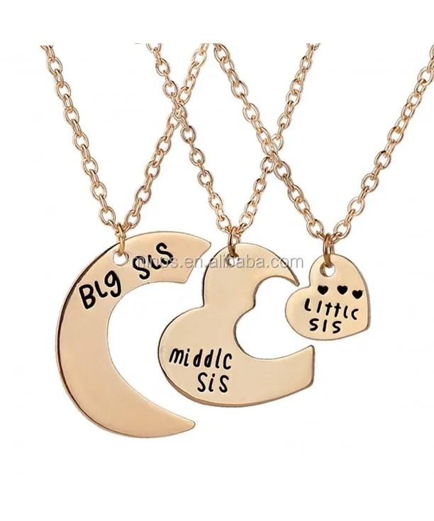 3- Best Friend Necklace,Mother And Daughter Set Necklace,Piece Heart  Necklace 316 Stainless Steel Womens Jewelry - Buy Piece Heart  Necklace,Mother And ...