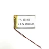 PCB protected 1500mah 3.7V li-ion polymer battery pack with cable wire