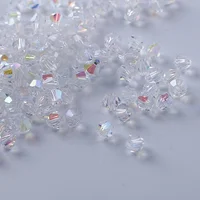 

U PICK Colors 4mm crystal glass beads Loose beads for jewelry making bicone beads