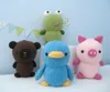 funny knitted stuffer amigurumi doll pig frog bird hand knit doll bear baby animal friends knit amigurumi exquisite knit doll
