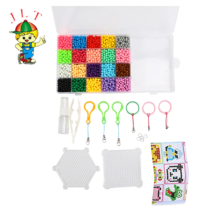 Educational Diy Magic Water Beads Fun Craft Aqua Fuse Beads Kit Art