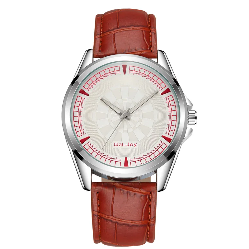 

WJ-8105 Waterproof Quartz Wristwatch Simple Roman Digital Scale Leather Strap Watch Popular Small MOQ OEM Watch, Mix