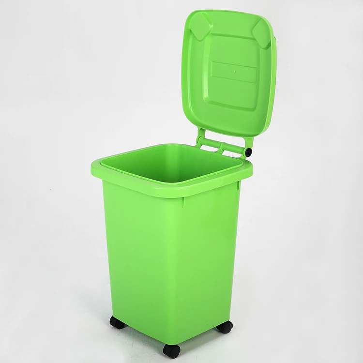 

New 50L home and kitchen waste can household garden printed plastic trash can, N/a
