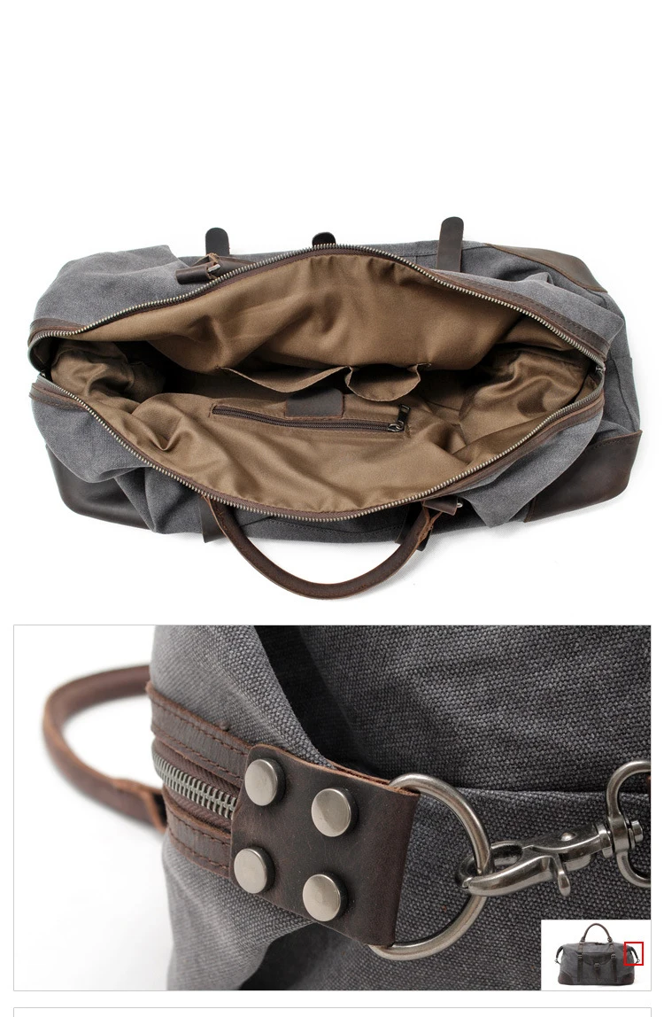 2018 latest design vintage large capacity canvas leather traveling luggage duffle weekender overnight men bag holdall