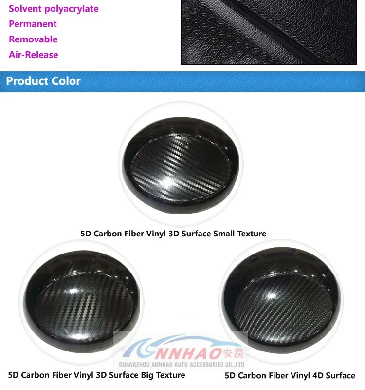 Premium HIGH GLOSS Black 5D Carbon Fiber Vinyl Wrap Car Roll Bubble Free Air Release