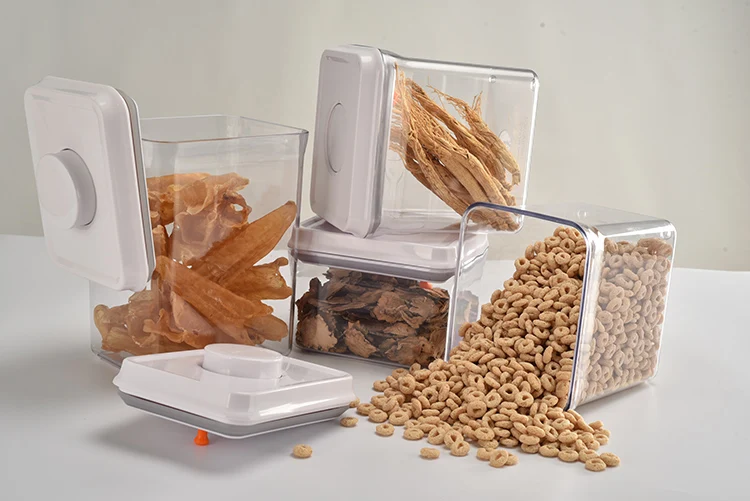 4piece Stacking Dry Fruit Goods Airtight Food Storage Containers Sets