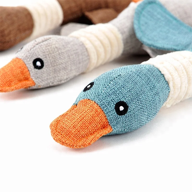 
Dog Chew Toys Pet Wild Goose Stuffed Plush Puppy Squeaky Dog Toy for Small and Medium Dogs 