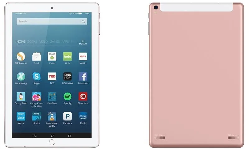 Tablets with 32GB Storage Dual Sim Card 5MP Camera, WiFi, Bluetooth, GPS, Quad Core, HD Touchscreen, Support Phone Call (Light-Pink)