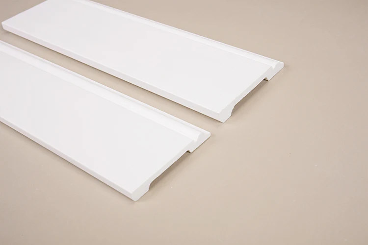 INTCO Easy Install Decorative Waterproof White Plastic Baseboard Skirting Board Cornice moulding