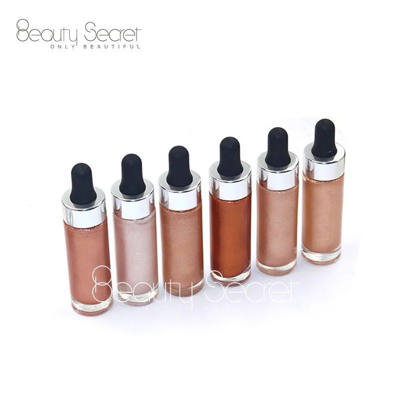 

Wholesale highlighter makeup private label Cosmetic Glitter Liquid bronzer and highlighter 6 colors, 6 colors optional