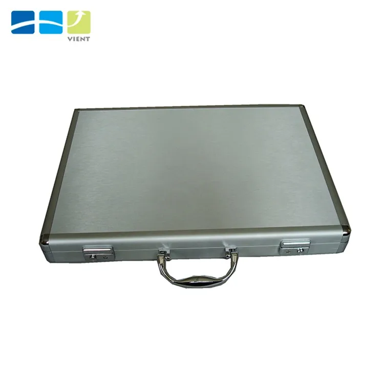 Aluminum Laptop Briefcase 2 Lock Document Storage Case For Business