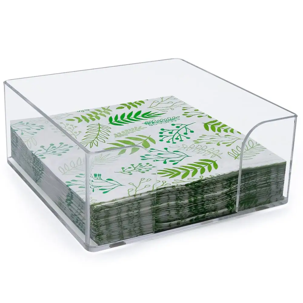 

Napkin Holder, Clear Acrylic Cocktail Napkin Holder for Restaurant,Office,Party,Home Table