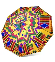 

Shenbolen Fashion African Print Umbrella Waterproof Custom Auto Open Floding Sun Umbrella