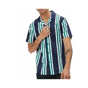 SS19 Cheap China Summer clothing vertical striped Mens shirt