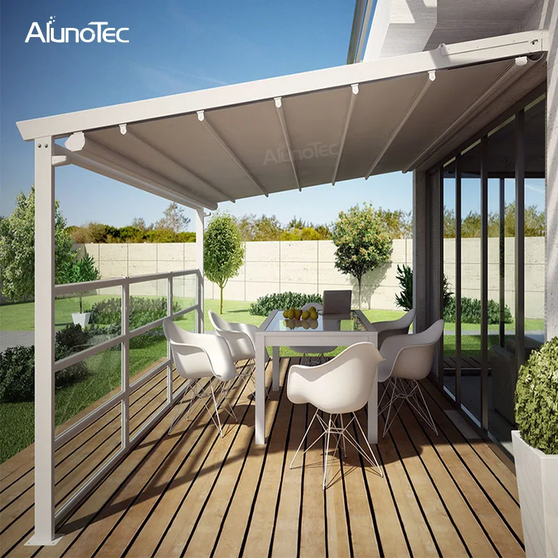

Electric Waterproof Opening Roof Design Outdoor Pergola Retractable Awnings