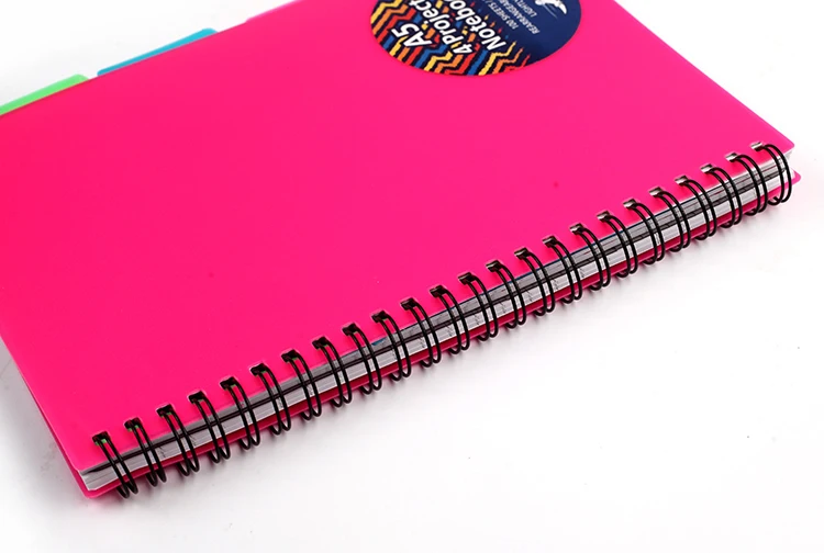 Wholesale 100 Sheets Plastic Cover Spiral Notebook A5,Spiral Notebook