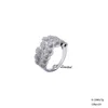 Fashion jewelry Cross Over Tiny Pave CZ Cubic Zircon Rings for Women`s G-13981