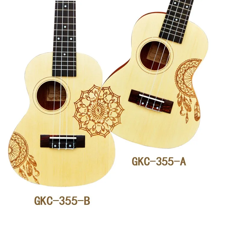 Custom Creative Laser Engraving Pattern Beginner Ukulele Concert Buy