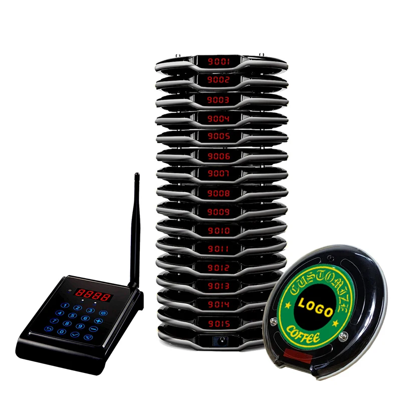 

Wireless coster paging system for fast food restaurant cafe pager queue management catering device oproepsysteem horeca