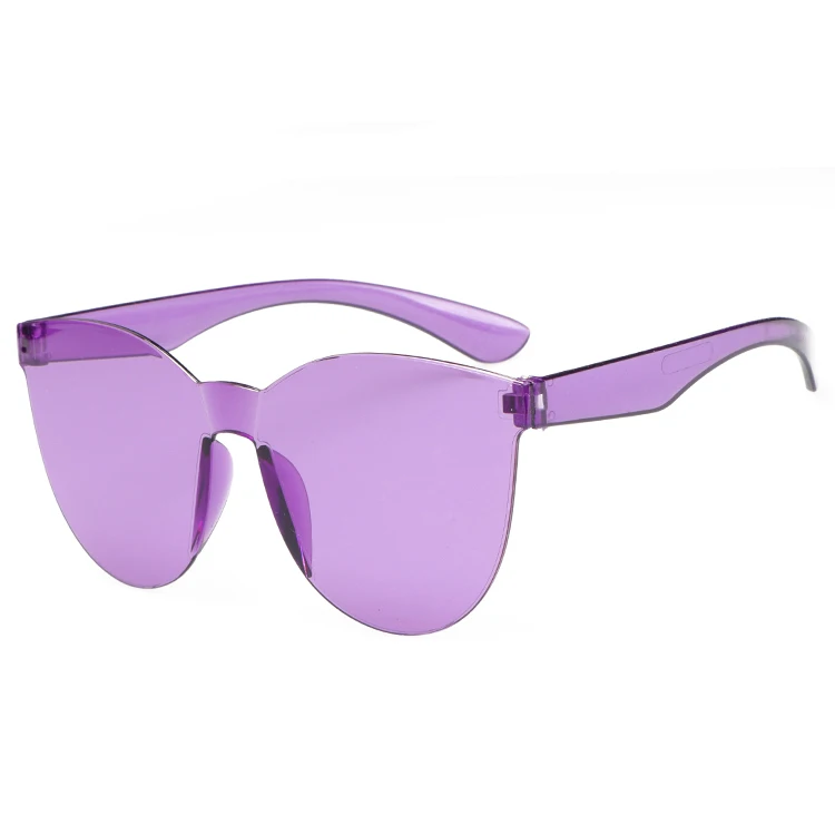 

Colorful Rimless Sunglasses Transparent Candy Color Eyewear