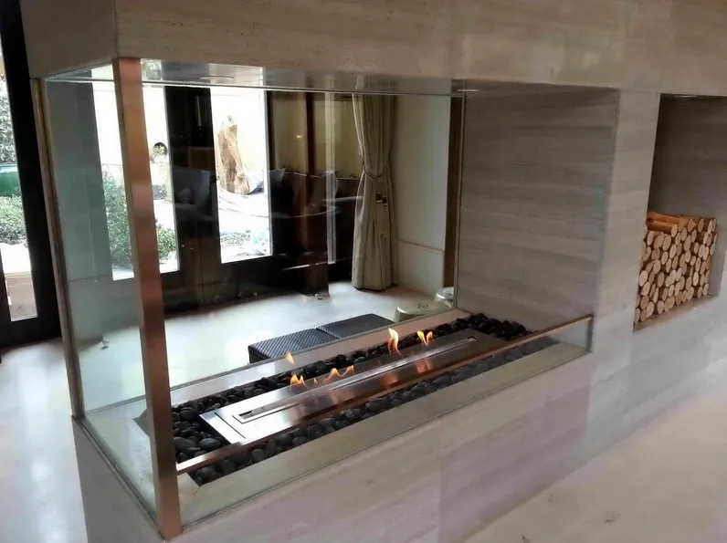 Automático Moderno Bioetanol Chimenea Con Llama Real - Buy Chimenea De