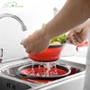 Household Kitchen 2 Pack Collapsible Colanders Set Fruit Vegetables Cleaning Basket Silicone Drain Leaking Small Basket Strainer