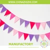 2017 new style high quality decoration triangle pennant flag, popular fashional felt flag
